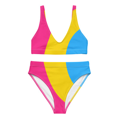 Pansexual Circles High-Waisted Bikini Swimwear The Rainbow Stores