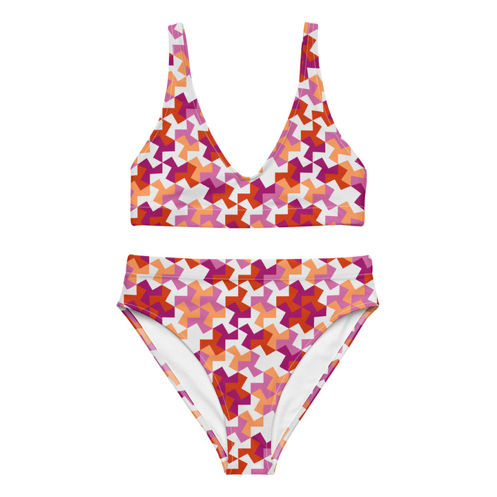 Lesbian Pattern X High-Waisted Bikini Swimwear The Rainbow Stores
