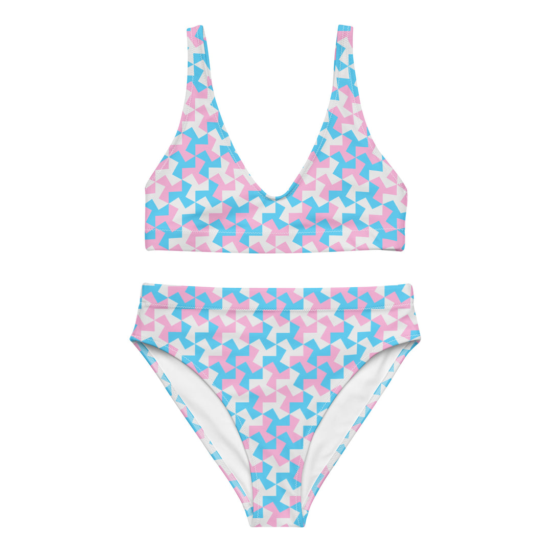 Trans Pattern X High-Waisted Bikini Swimwear The Rainbow Stores