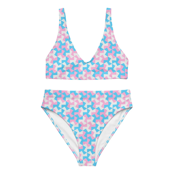 Trans Pattern X High-Waisted Bikini Swimwear The Rainbow Stores