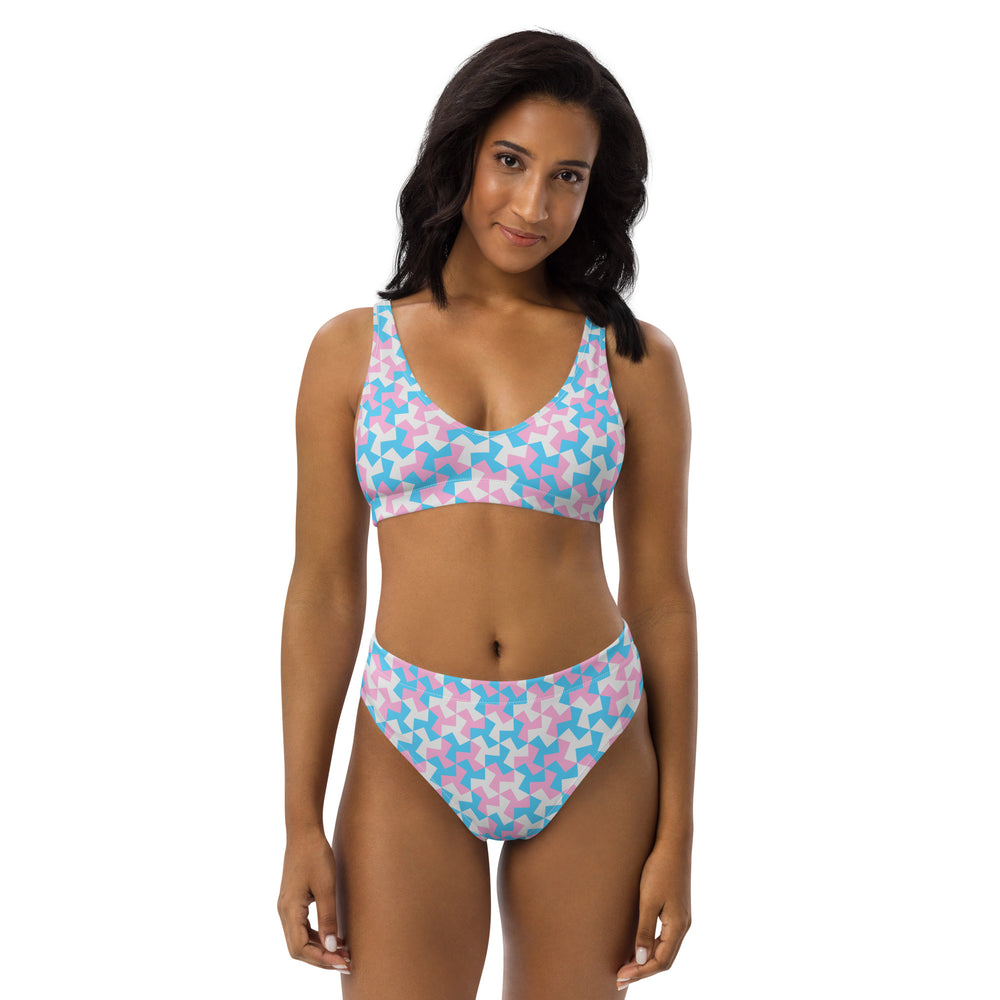 Trans Pattern X High-Waisted Bikini Swimwear The Rainbow Stores