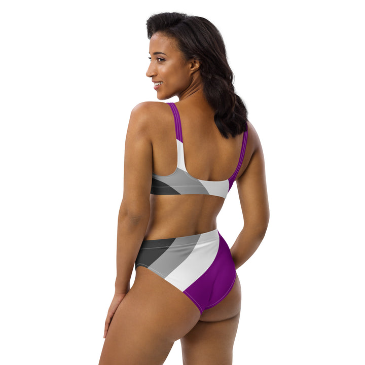 Asexual Circles High-Waisted Bikini Swimwear The Rainbow Stores