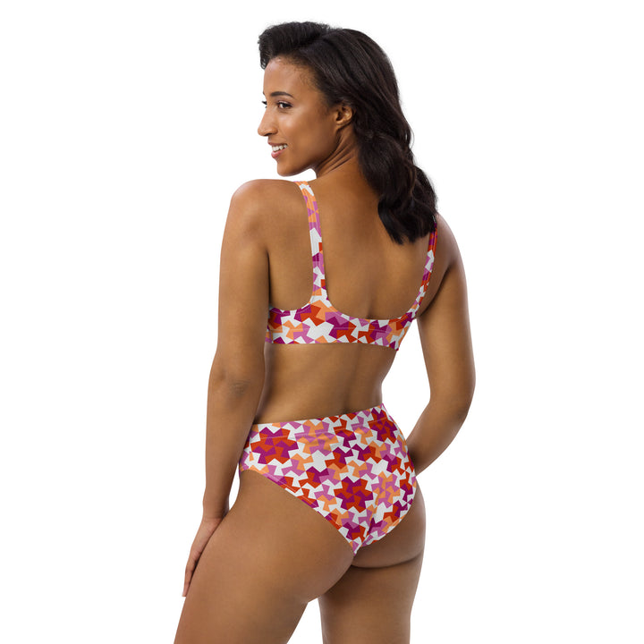 Lesbian Pattern X High-Waisted Bikini Swimwear The Rainbow Stores