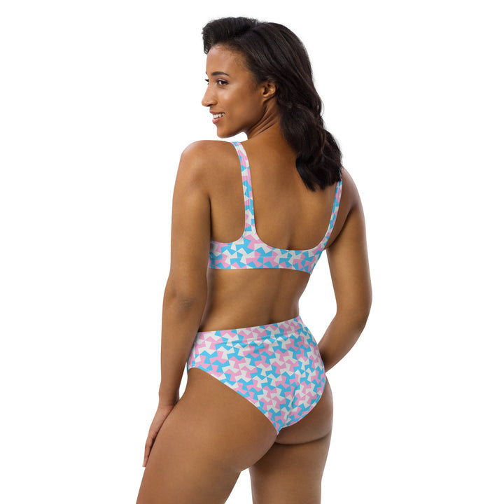 Trans Pattern X High-Waisted Bikini Swimwear The Rainbow Stores