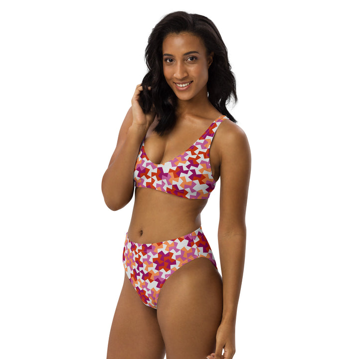 Lesbian Pattern X High-Waisted Bikini Swimwear The Rainbow Stores