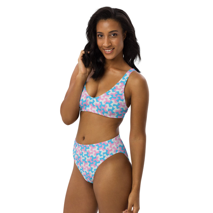 Trans Pattern X High-Waisted Bikini Swimwear The Rainbow Stores