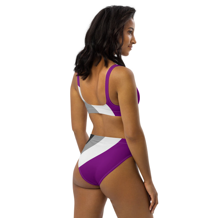 Asexual Circles High-Waisted Bikini Swimwear The Rainbow Stores