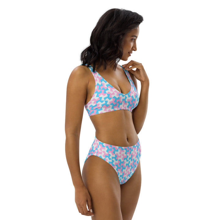 Trans Pattern X High-Waisted Bikini Swimwear The Rainbow Stores