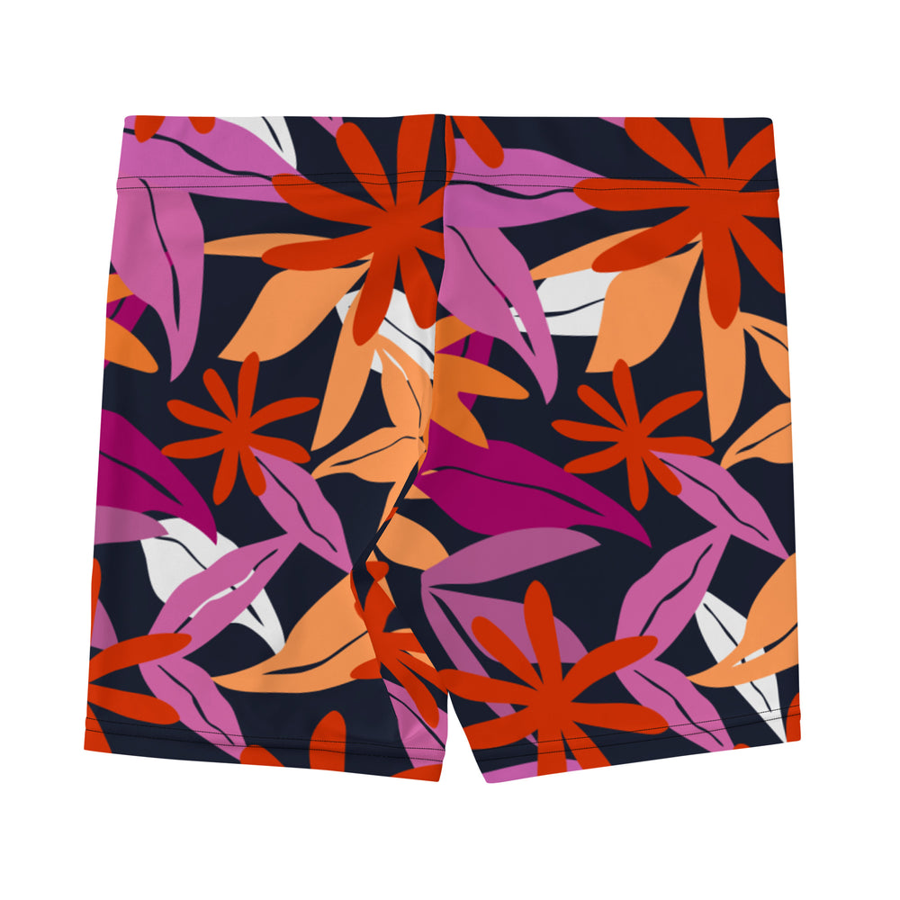 Floral Pattern Legging Shorts in Lesbian Colours Legging Shorts The Rainbow Stores