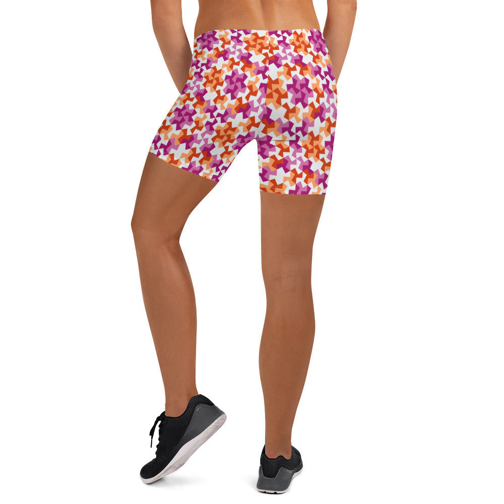 Lesbian Pattern X Legging Shorts Legging Shorts The Rainbow Stores