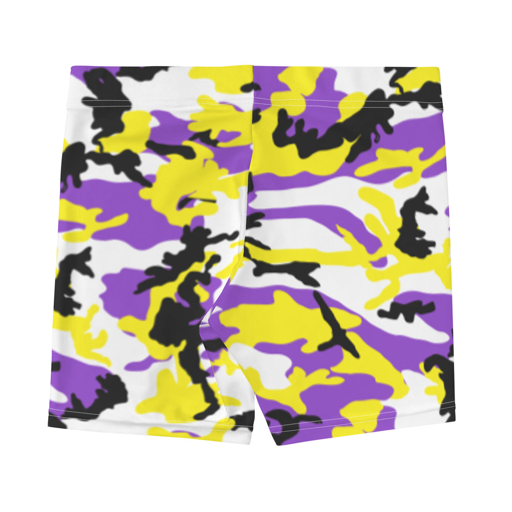 Non-Binary Camo Legging Shorts Legging Shorts The Rainbow Stores