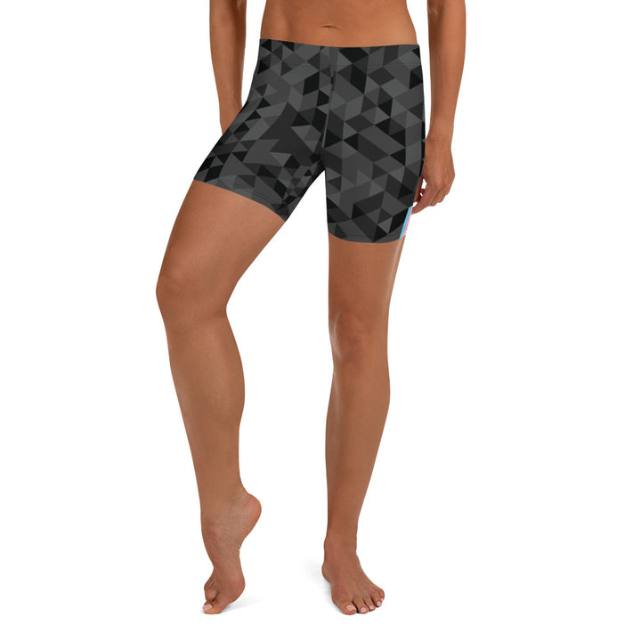 Trans Triangle Pattern Legging Shorts Legging Shorts The Rainbow Stores
