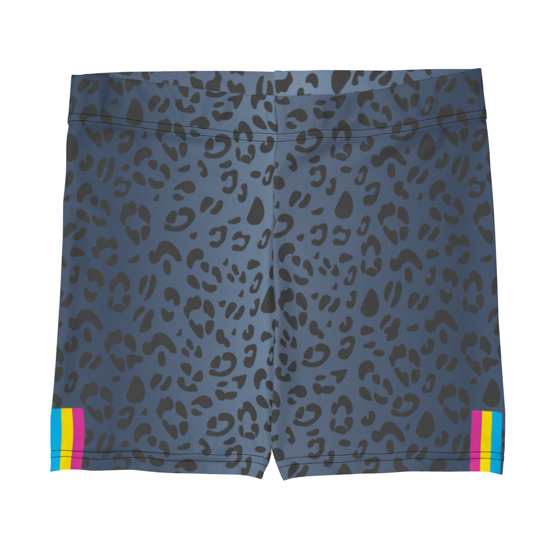 Pansexual Pride Flag Blue Leopard Print Legging Shorts Legging Shorts The Rainbow Stores