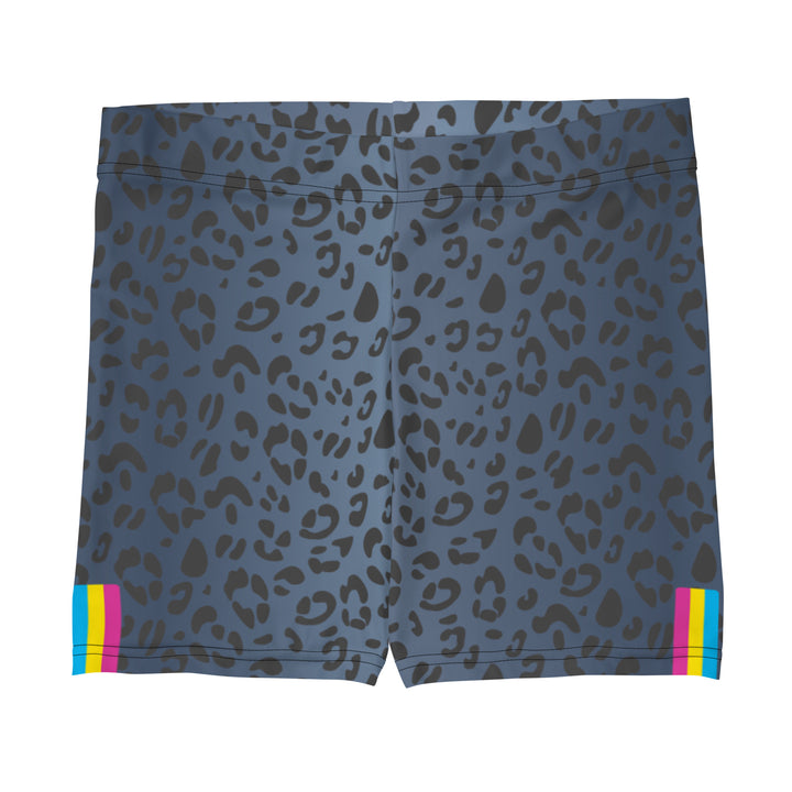 Pansexual Pride Flag Blue Leopard Print Legging Shorts Legging Shorts The Rainbow Stores