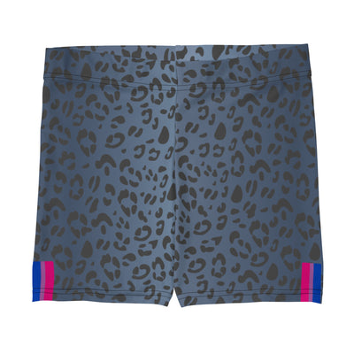 Bisexual Pride Flag Blue Leopard Print Legging Shorts Legging Shorts The Rainbow Stores