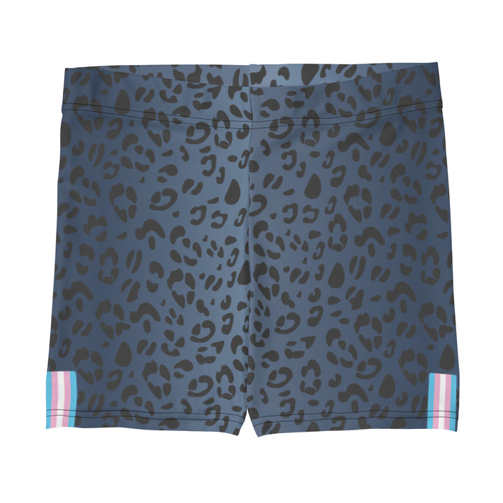 Trans Pride Flag Blue Leopard Print Legging Shorts Legging Shorts The Rainbow Stores