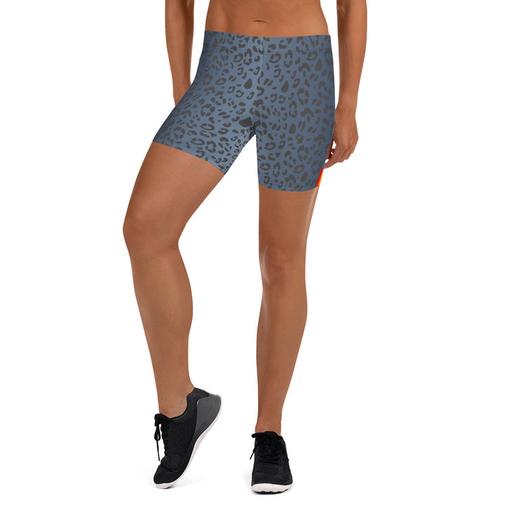 Rainbow Pride Flag Blue Leopard Print Legging Shorts Legging Shorts The Rainbow Stores