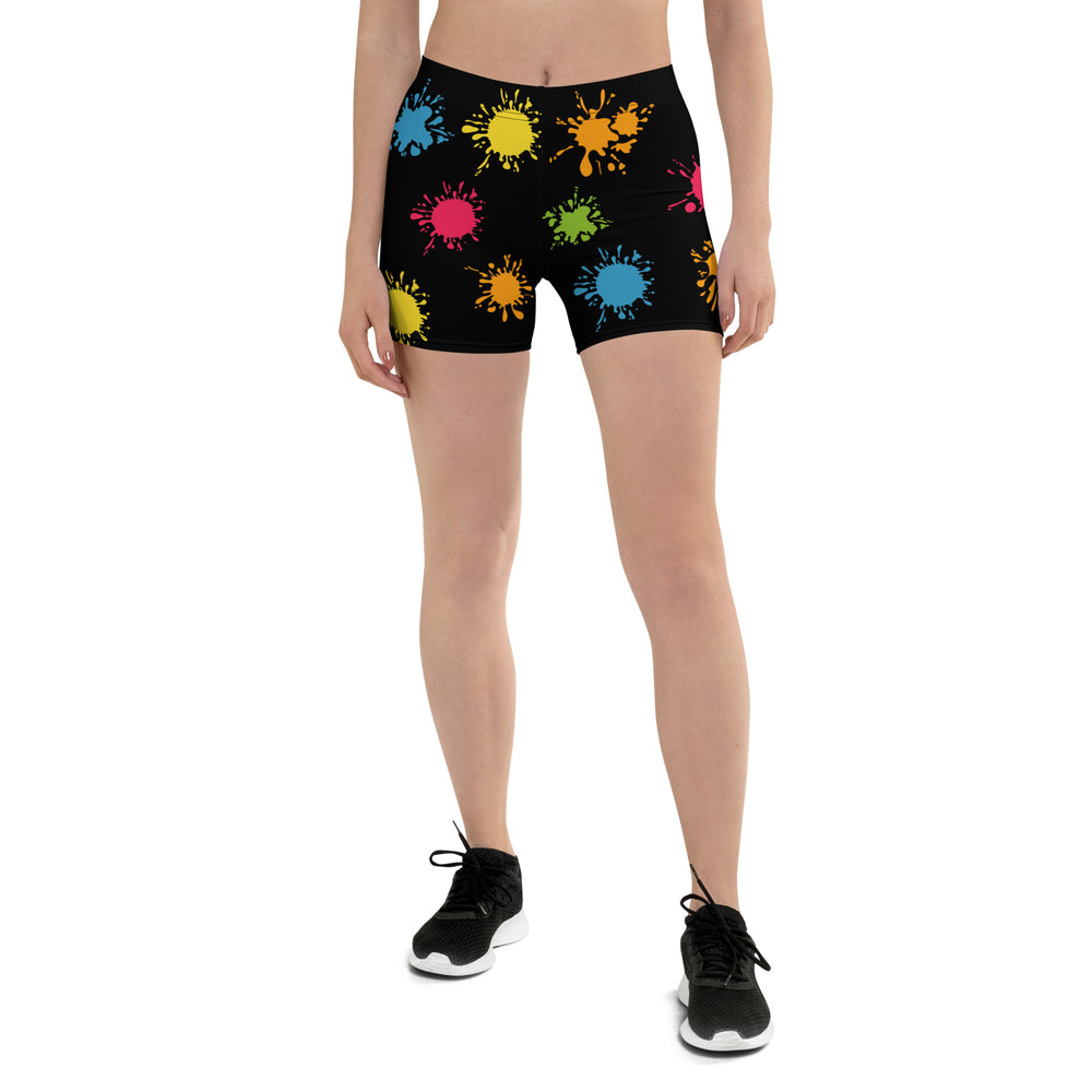 Rainbow Splashes Legging Shorts Legging Shorts The Rainbow Stores