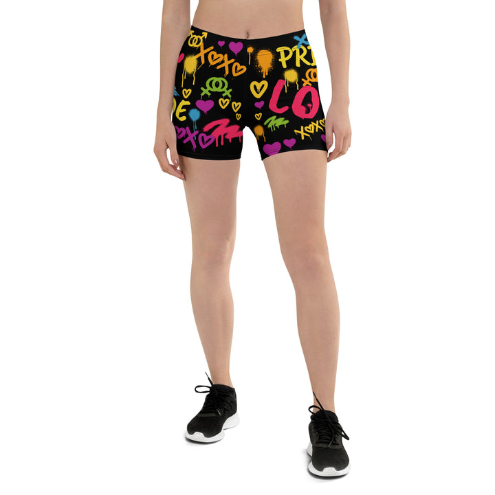 Love And Pride Legging Shorts Legging Shorts The Rainbow Stores