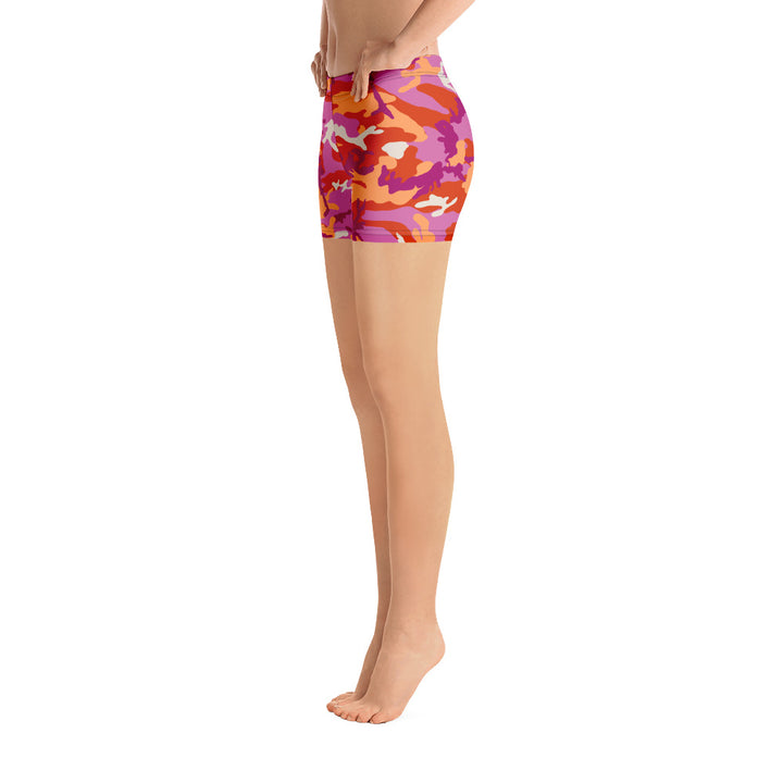 Lesbian Camo Legging Shorts Legging Shorts The Rainbow Stores