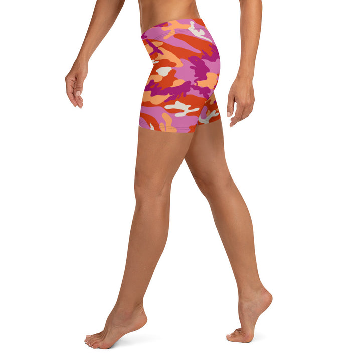 Lesbian Camo Legging Shorts Legging Shorts The Rainbow Stores