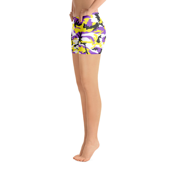 Non-Binary Camo Legging Shorts Legging Shorts The Rainbow Stores