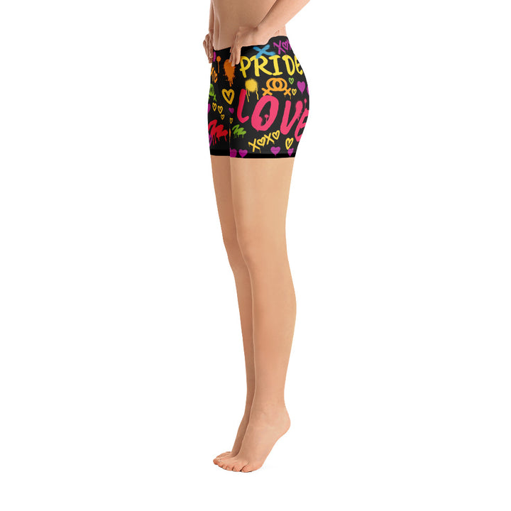 Love And Pride Legging Shorts Legging Shorts The Rainbow Stores
