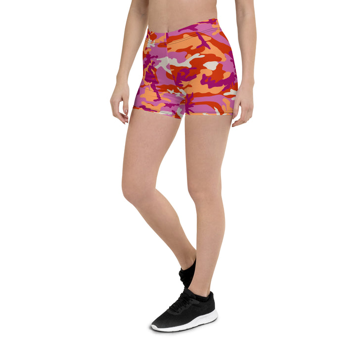 Lesbian Camo Legging Shorts Legging Shorts The Rainbow Stores