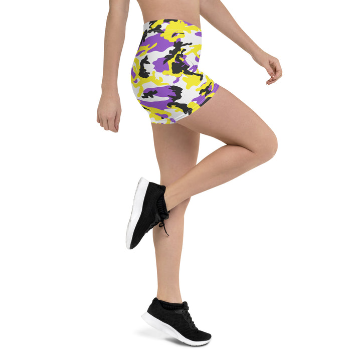 Non-Binary Camo Legging Shorts Legging Shorts The Rainbow Stores