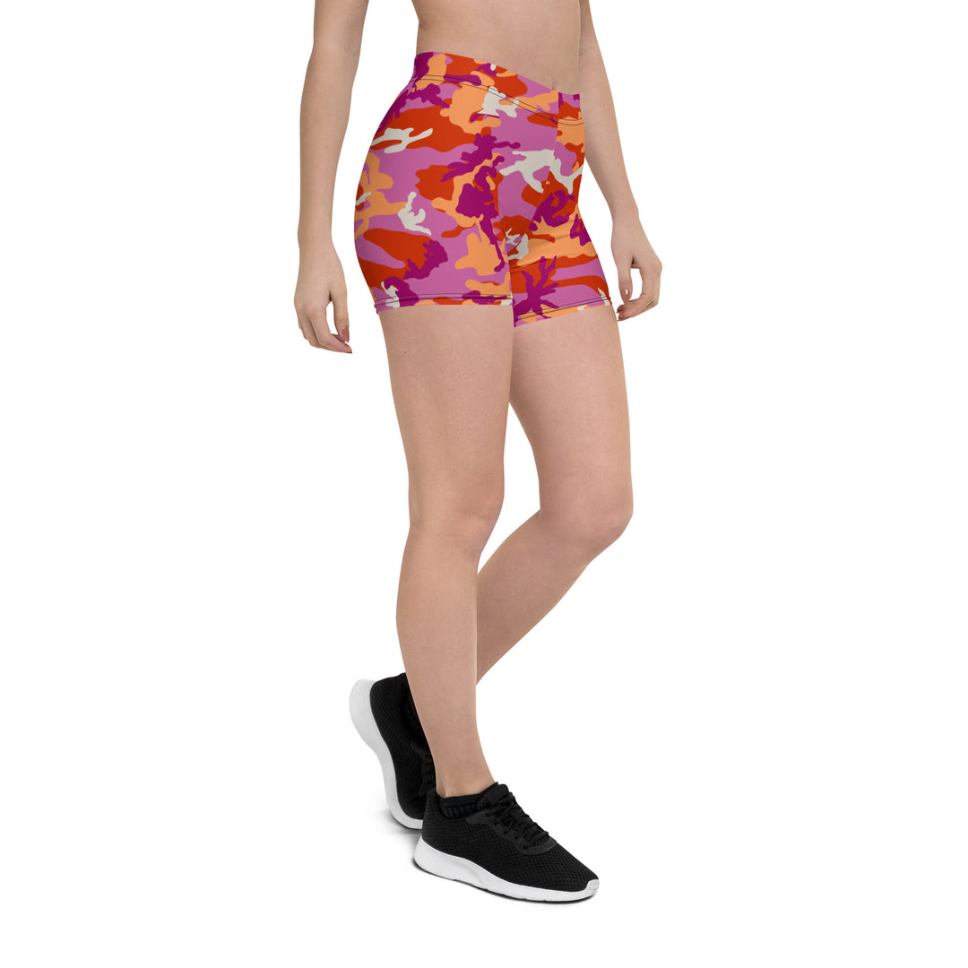 Lesbian Camo Legging Shorts Legging Shorts The Rainbow Stores