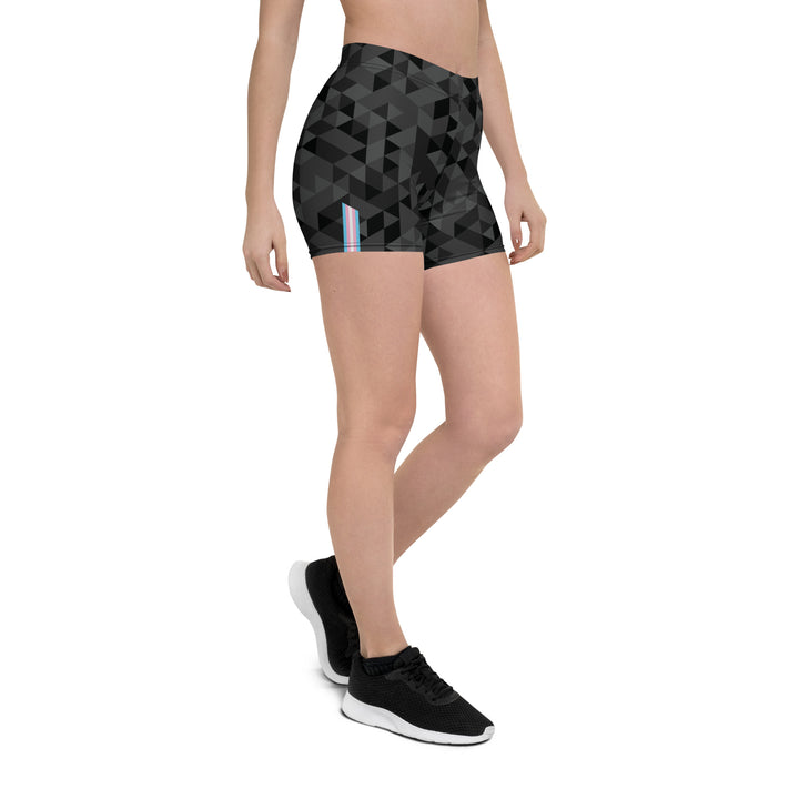 Trans Triangle Pattern Legging Shorts Legging Shorts The Rainbow Stores