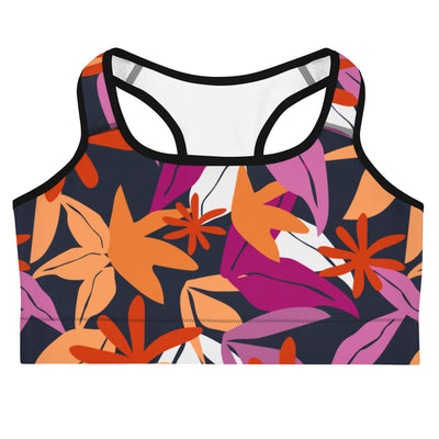 Floral Pattern Sports Bra in Lesbian Colours Sports Bras The Rainbow Stores