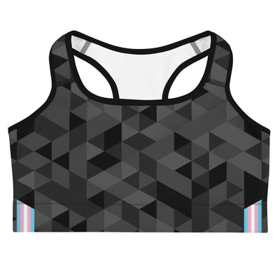 Trans Triangle Pattern Sports Bra Sports Bras The Rainbow Stores