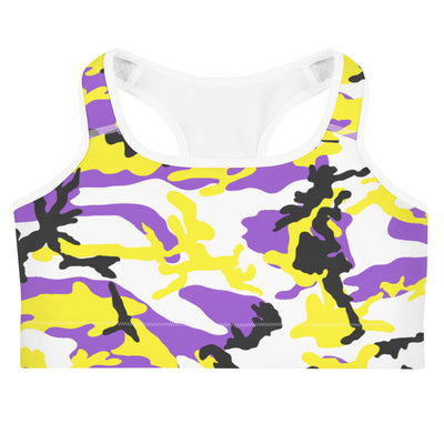 Non-Binary Camo Sports bra Sports Bras The Rainbow Stores