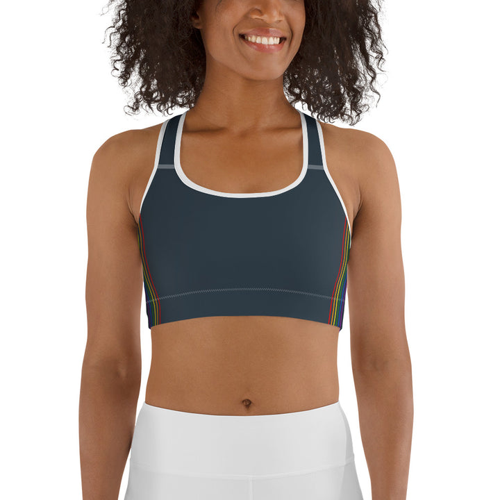 Rainbow Pride Flag Separated Stripes Sports Bra Sports Bras The Rainbow Stores