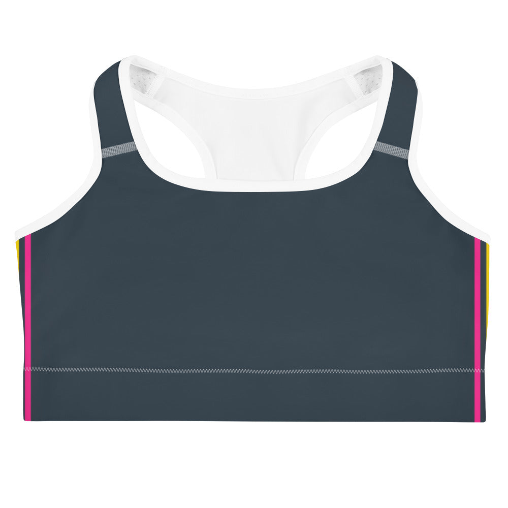 Pansexual Pride Flag Separated Stripes Sports Bra Sports Bras The Rainbow Stores