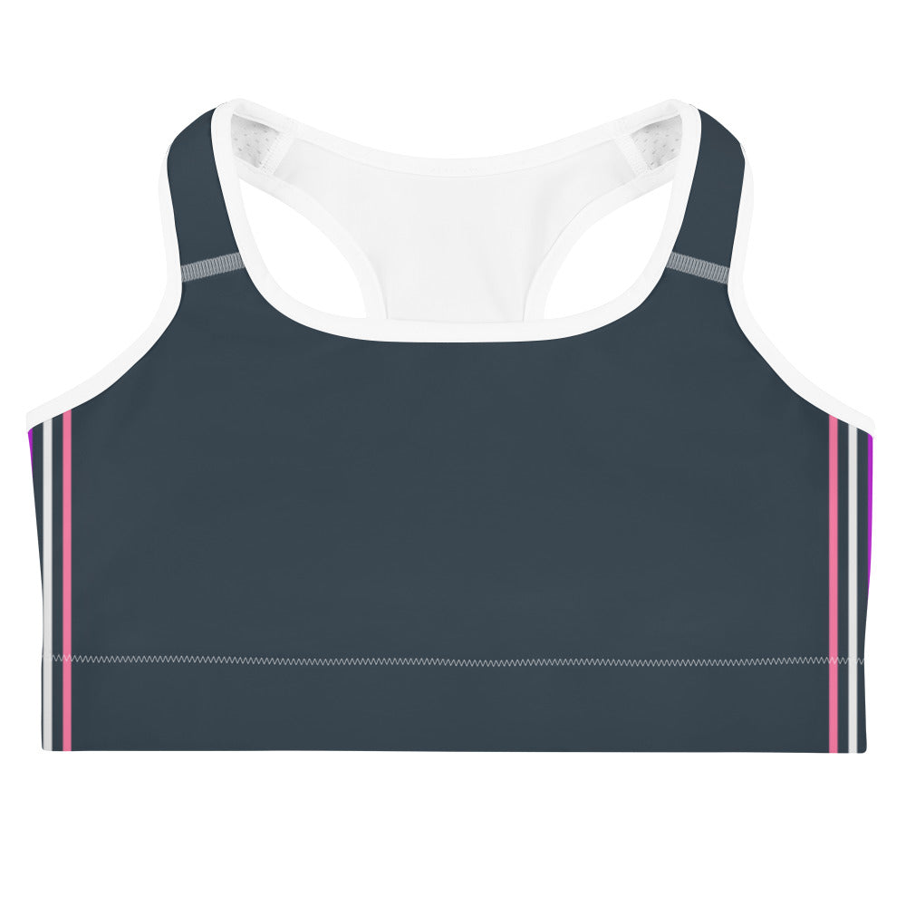 Gender Fluid Pride Flag Separated Stripes Sports Bra Sports Bras The Rainbow Stores