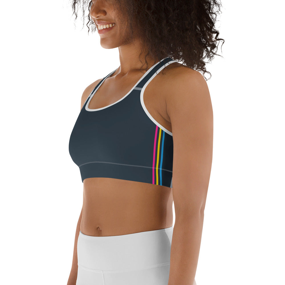 Genderqueer Pride Flag Separated Stripes Sports Bra Sports Bras The Rainbow Stores