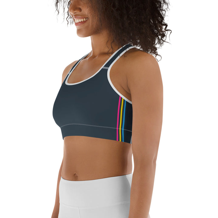 Genderqueer Pride Flag Separated Stripes Sports Bra Sports Bras The Rainbow Stores