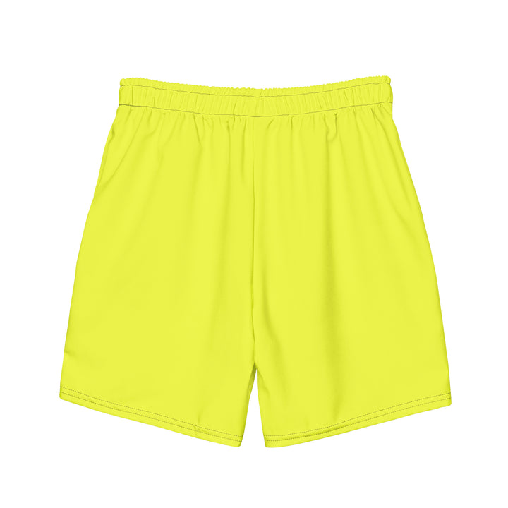 Neon Yellow Swimming Trunks with Rainbow Pocket Swimwear The Rainbow Stores
