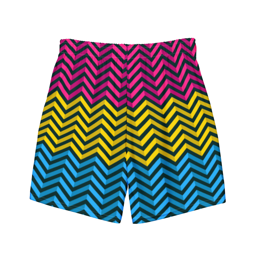 Pansexual Zig Zag Blue Swimming Trunks Swimwear The Rainbow Stores