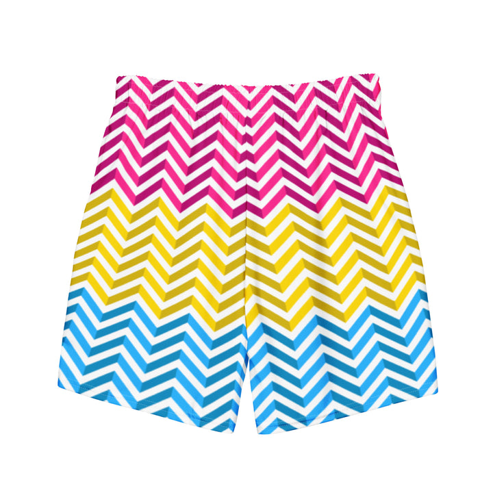 Pansexual Zig Zag White Swimming Trunks Swimwear The Rainbow Stores