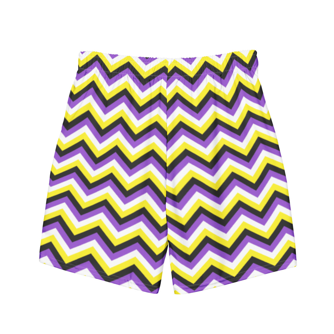 Non-Binary Zig Zag Swimming Trunks Swimwear The Rainbow Stores