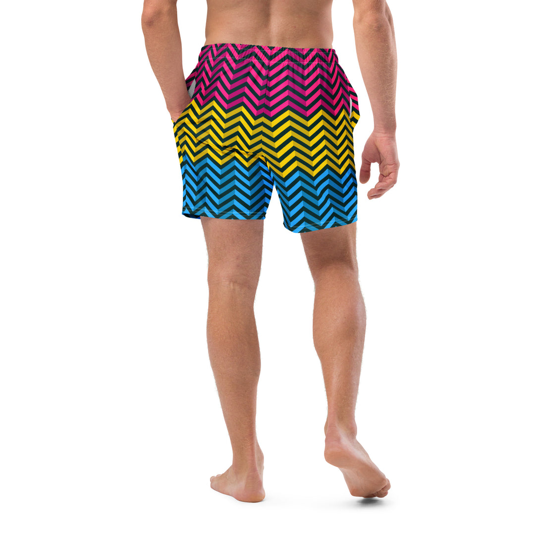 Pansexual Zig Zag Blue Swimming Trunks Swimwear The Rainbow Stores