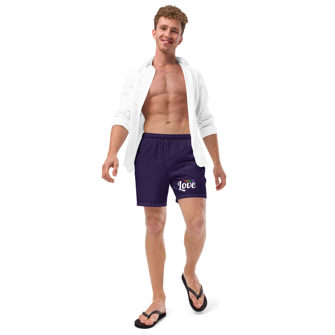 Choose Love Blue Swimming Trunks Swimwear The Rainbow Stores
