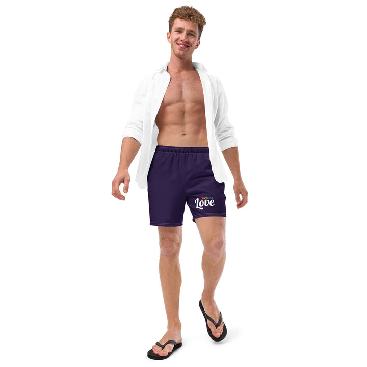 Choose Love Blue Swimming Trunks Swimwear The Rainbow Stores