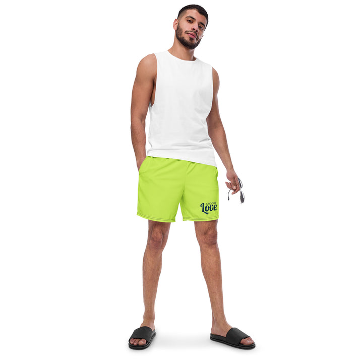 Choose Love Lime Swimming Trunks Swimwear The Rainbow Stores