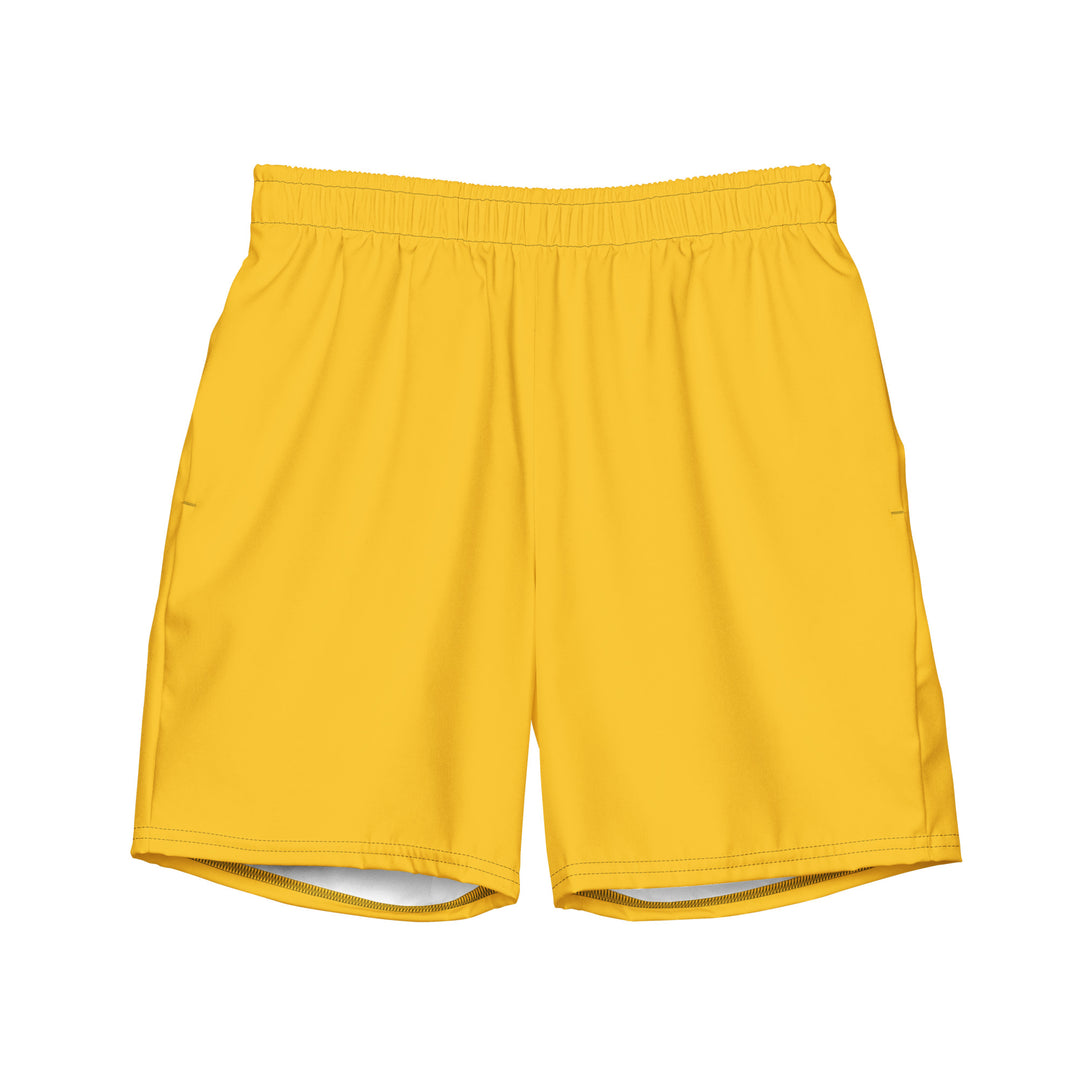 Mustard Yellow Swimming Trunks With Rainbow Pocket Swimwear The Rainbow Stores