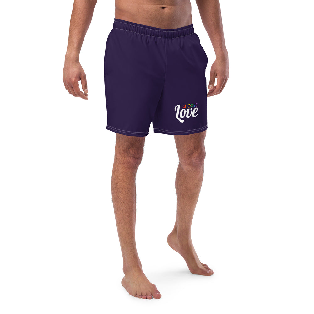 Choose Love Blue Swimming Trunks Swimwear The Rainbow Stores