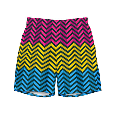 Pansexual Zig Zag Blue Swimming Trunks Swimwear The Rainbow Stores